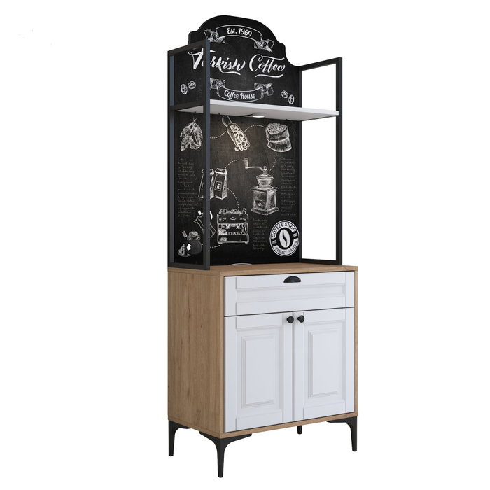 Hanah Home Armario Multiusos Nogal y Blanco